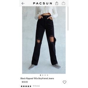 Black ripped 90’s Boyfriend jeans